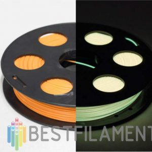 PLA пластик для 3D принтера Bestfilament Светящийся в темноте лимонный 0,5 кг (1,75 мм)
