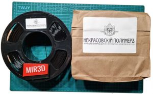 ABS пластик для 3D принтера Некрасовский полимер "Мастерcкая" (черный) 1кг 1,75 мм