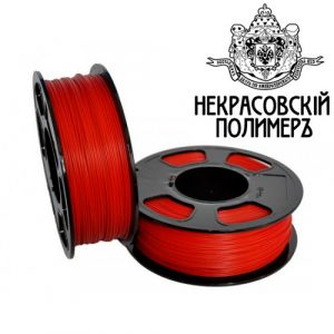 PETG пластик для 3D принтера Некрасовский полимер Мастерcкая (красный) 1кг 1,75 мм