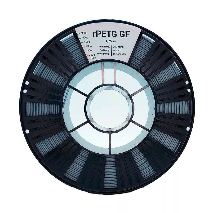 PETG cо стекловолокном пластик для 3D принтера REC rPETG GF (серый) 0,75 кг (1,75 мм)